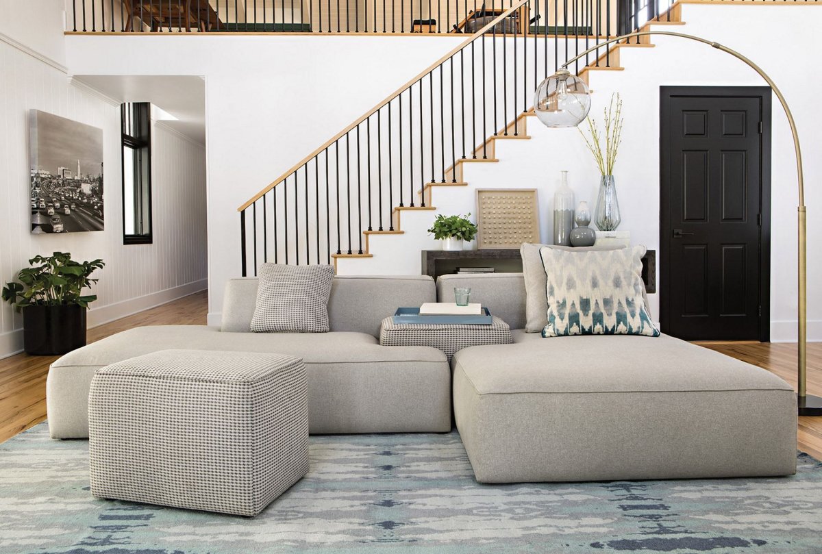 Модульный диван Goff белого цвета