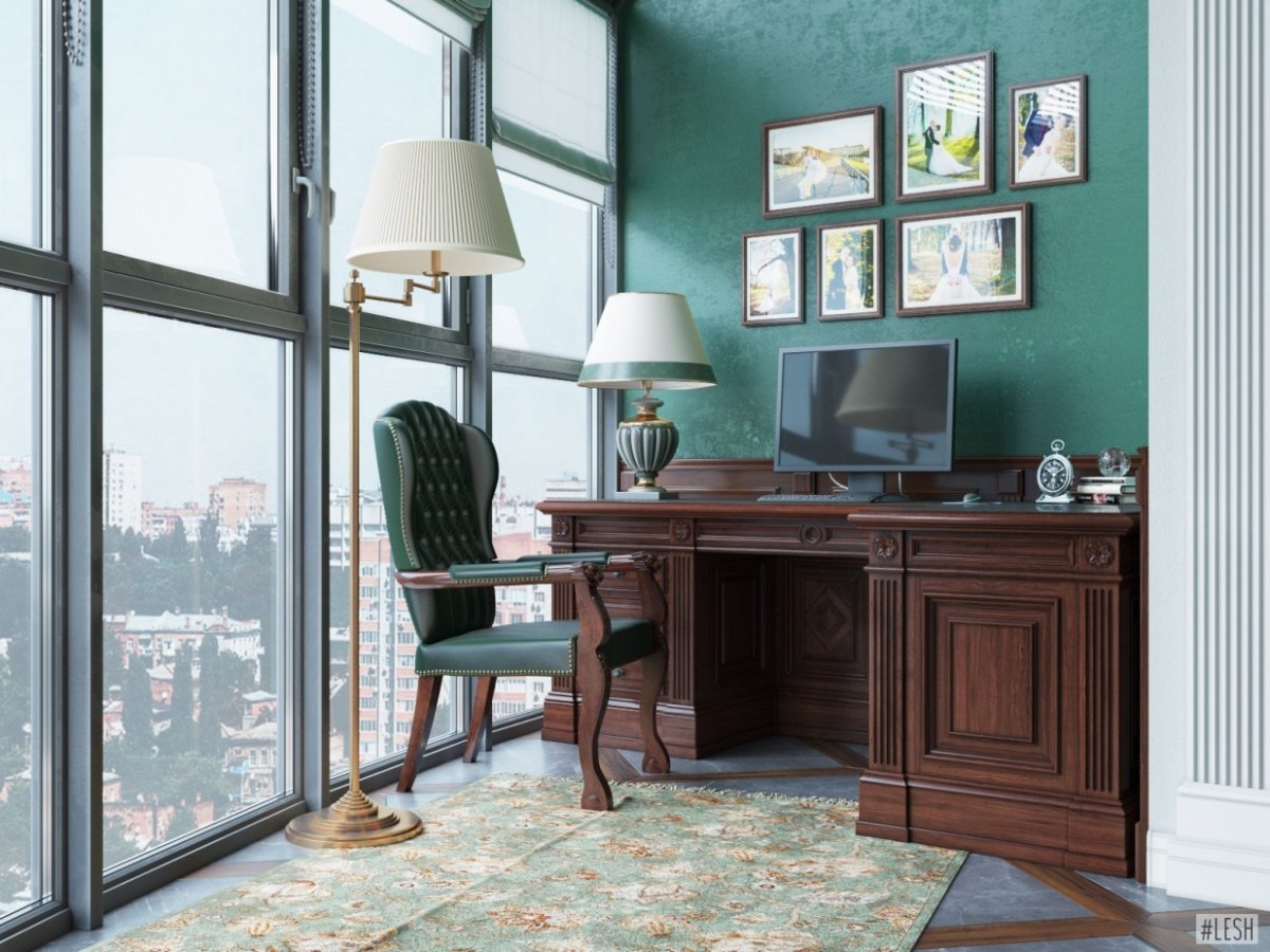 Рабочее место в классическом стиле