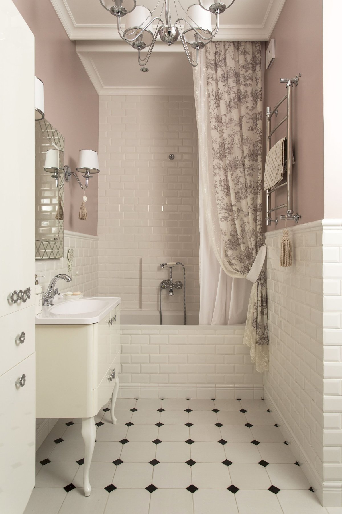 Метлахская плитка в ванной