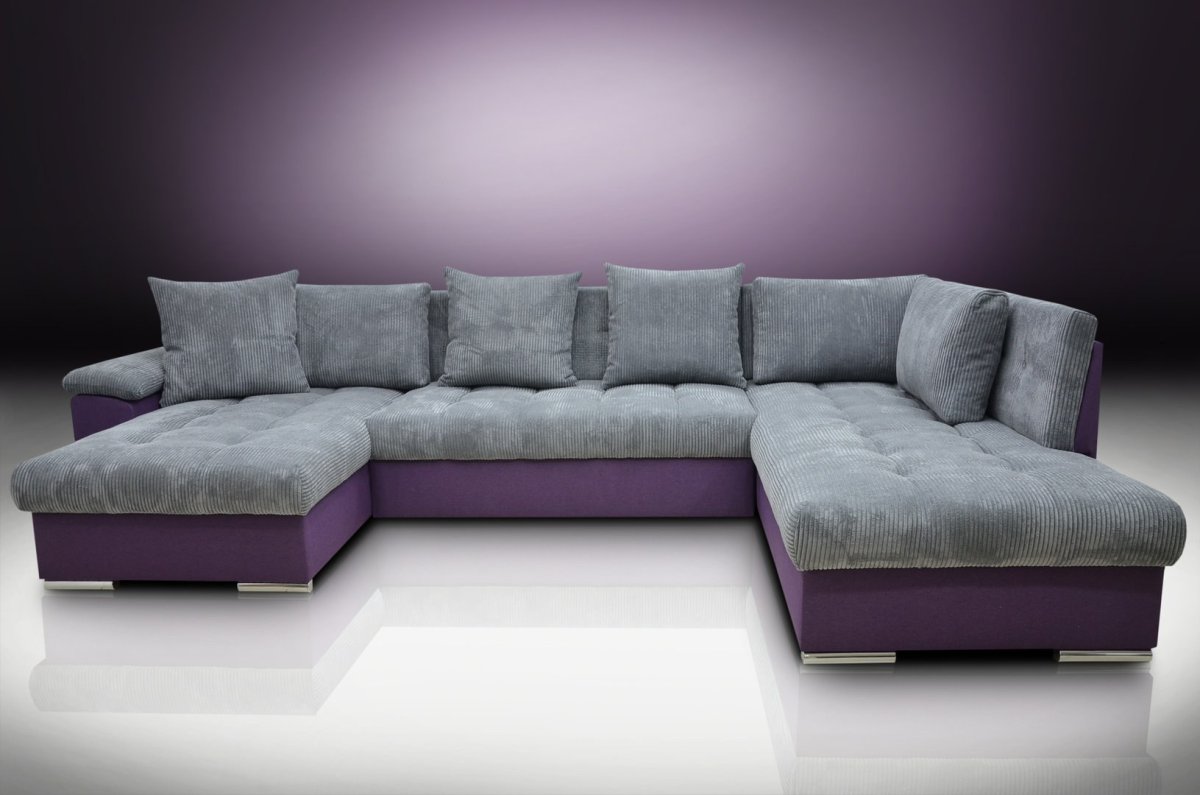 Серо фиолетовый диван