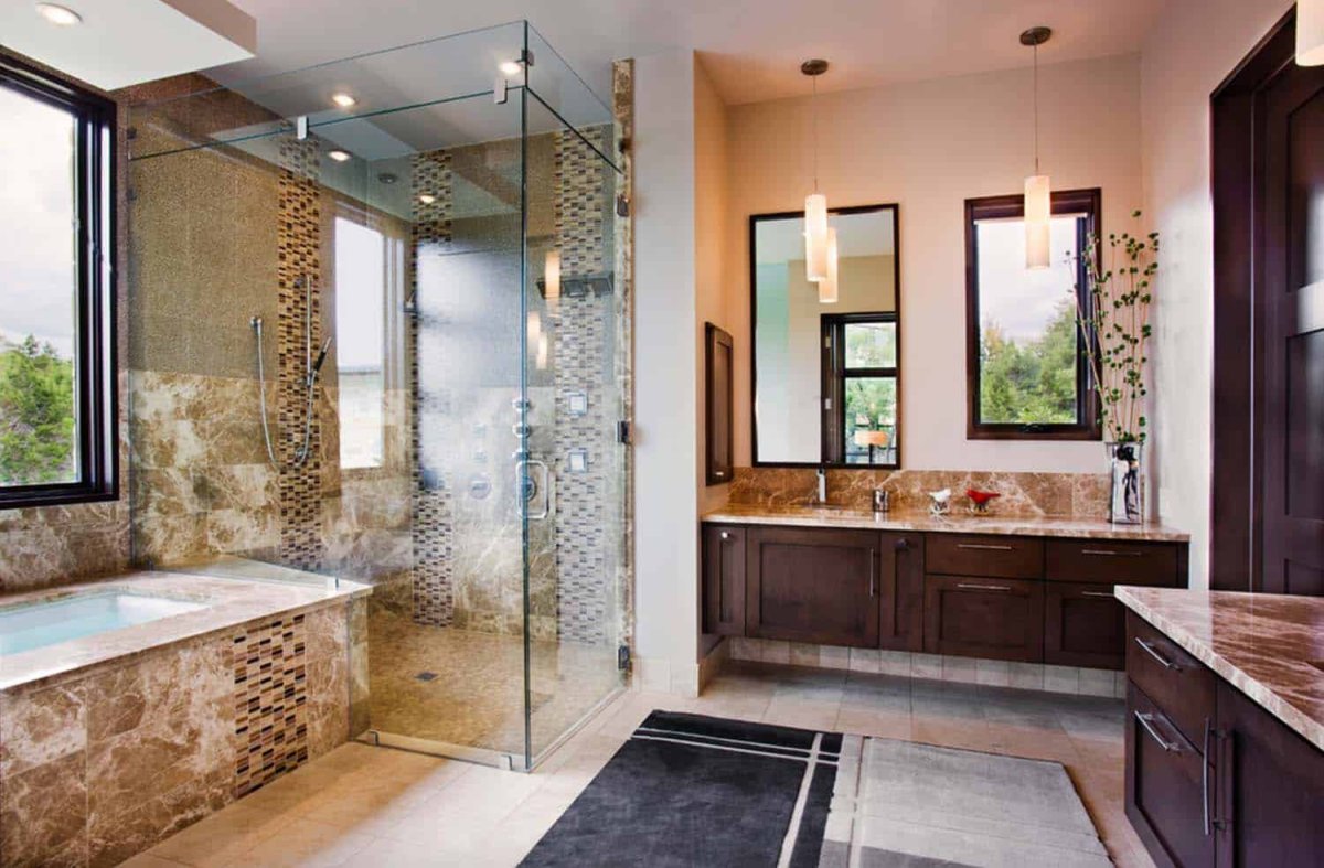 Красивые душевые комнаты