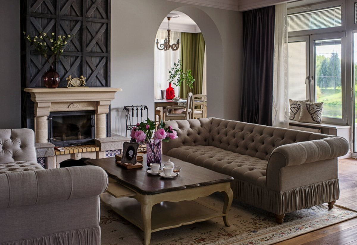 Диван Честер в интерьере