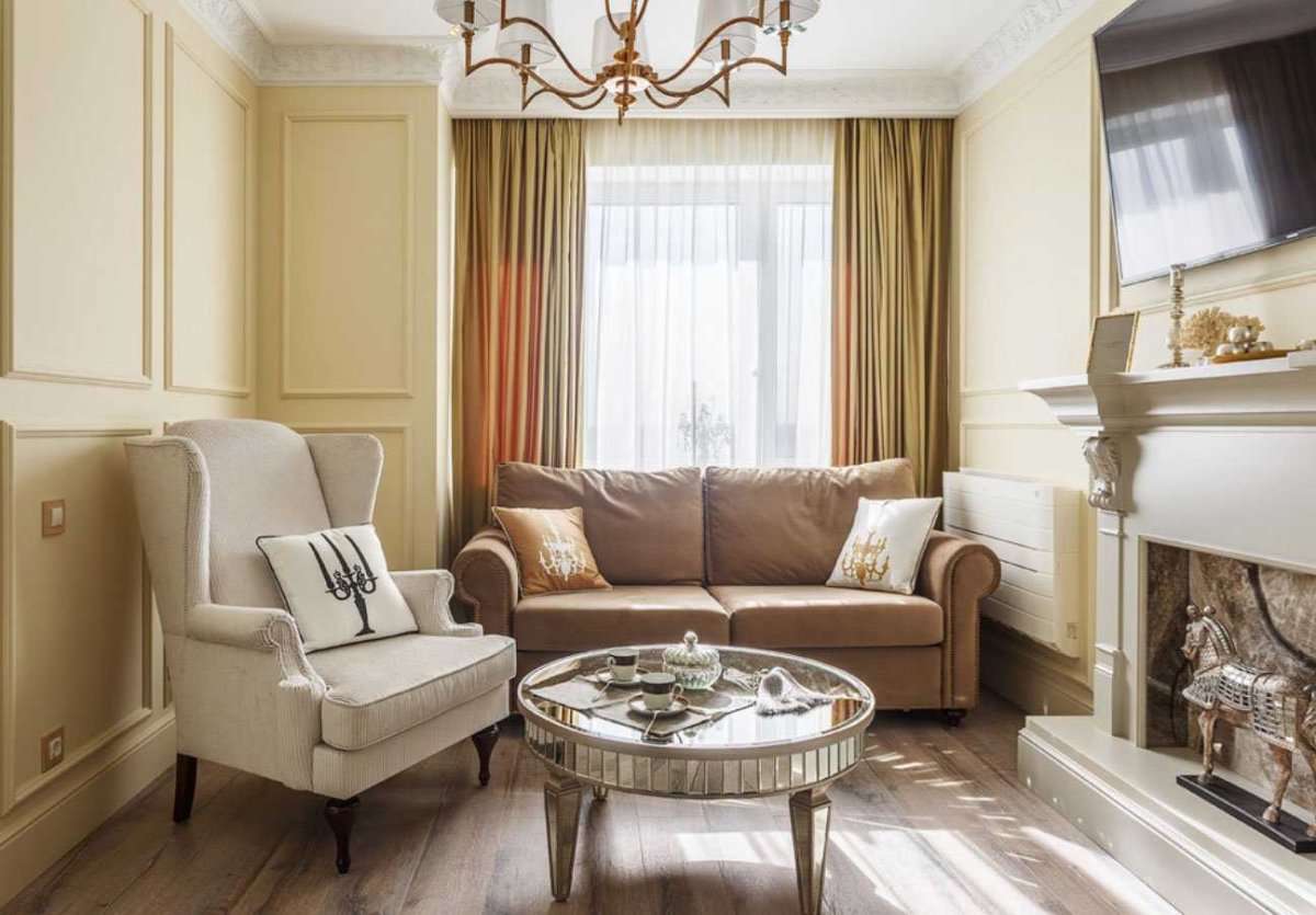 Маленькая гостиная в классическом стиле