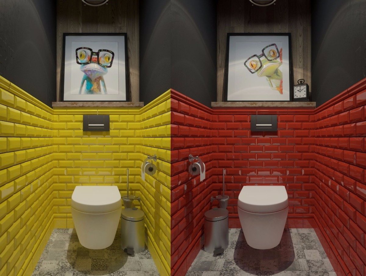 Необычный интерьер туалета