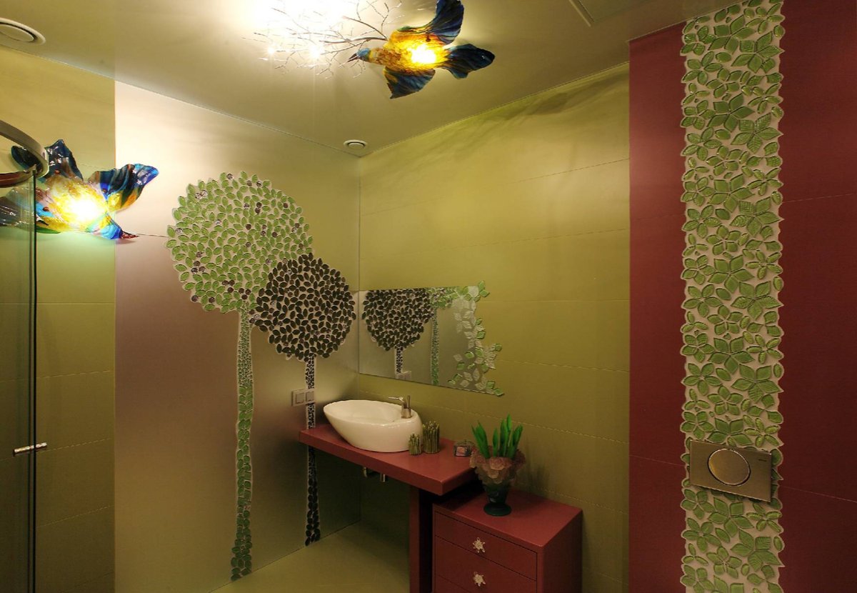 Жидкие обои для стен в ванной