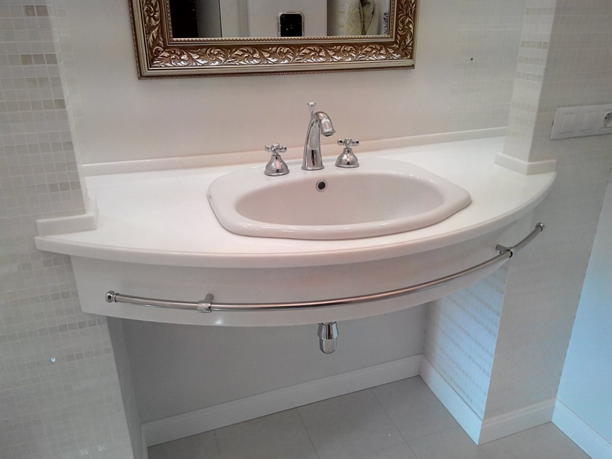 Раковина в ванную со столешницей