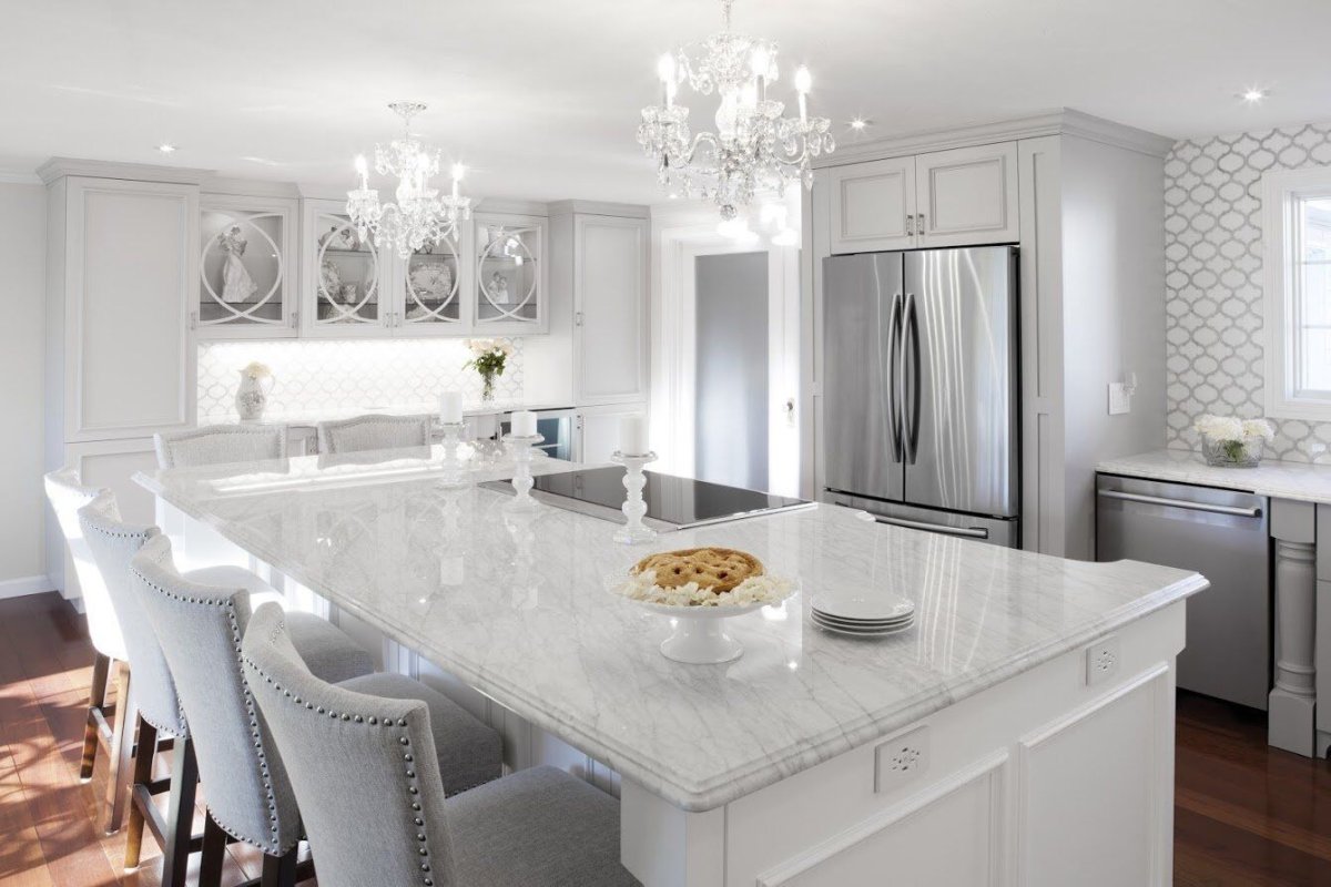 Dio Carrara в интерьере кухни