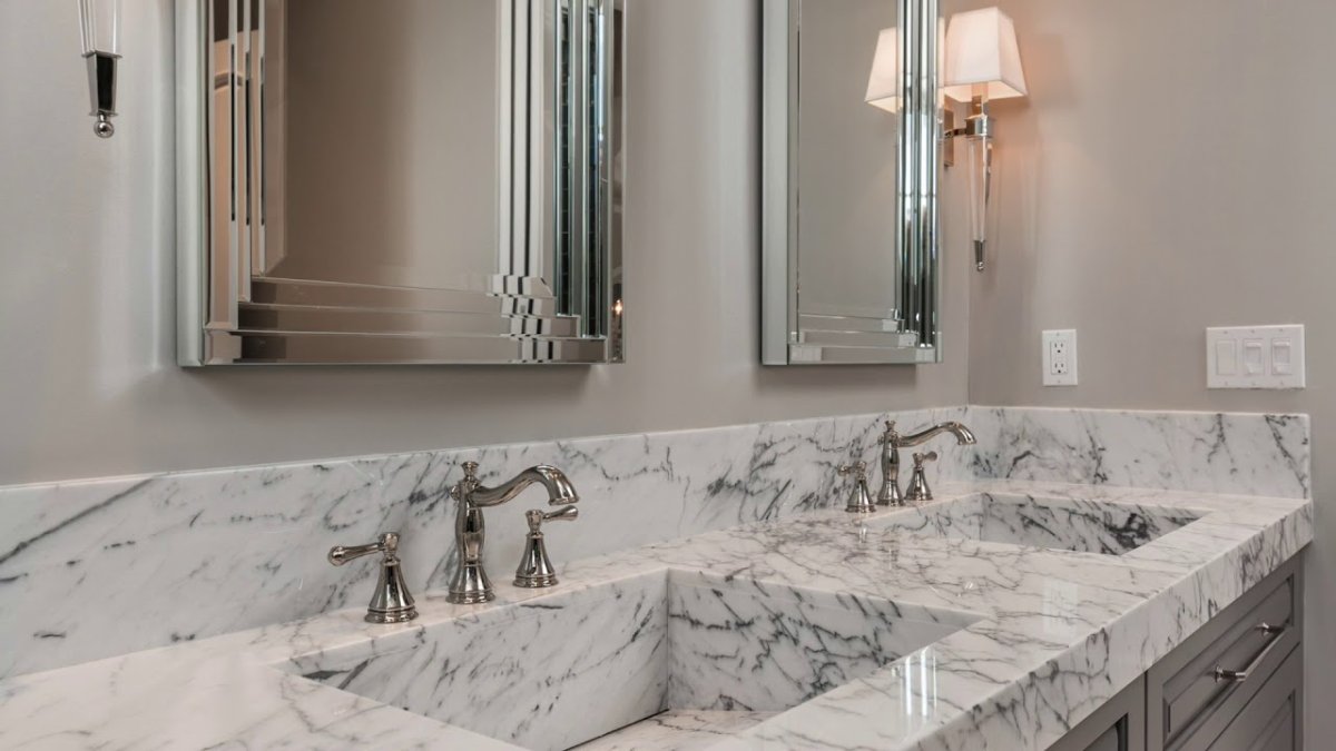 Мрамор Каррара белый столешница