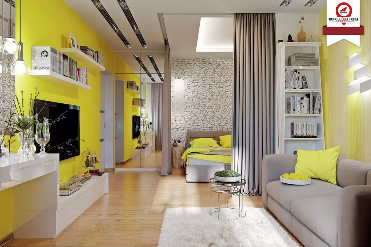 Интерьер однокомнатной квартиры