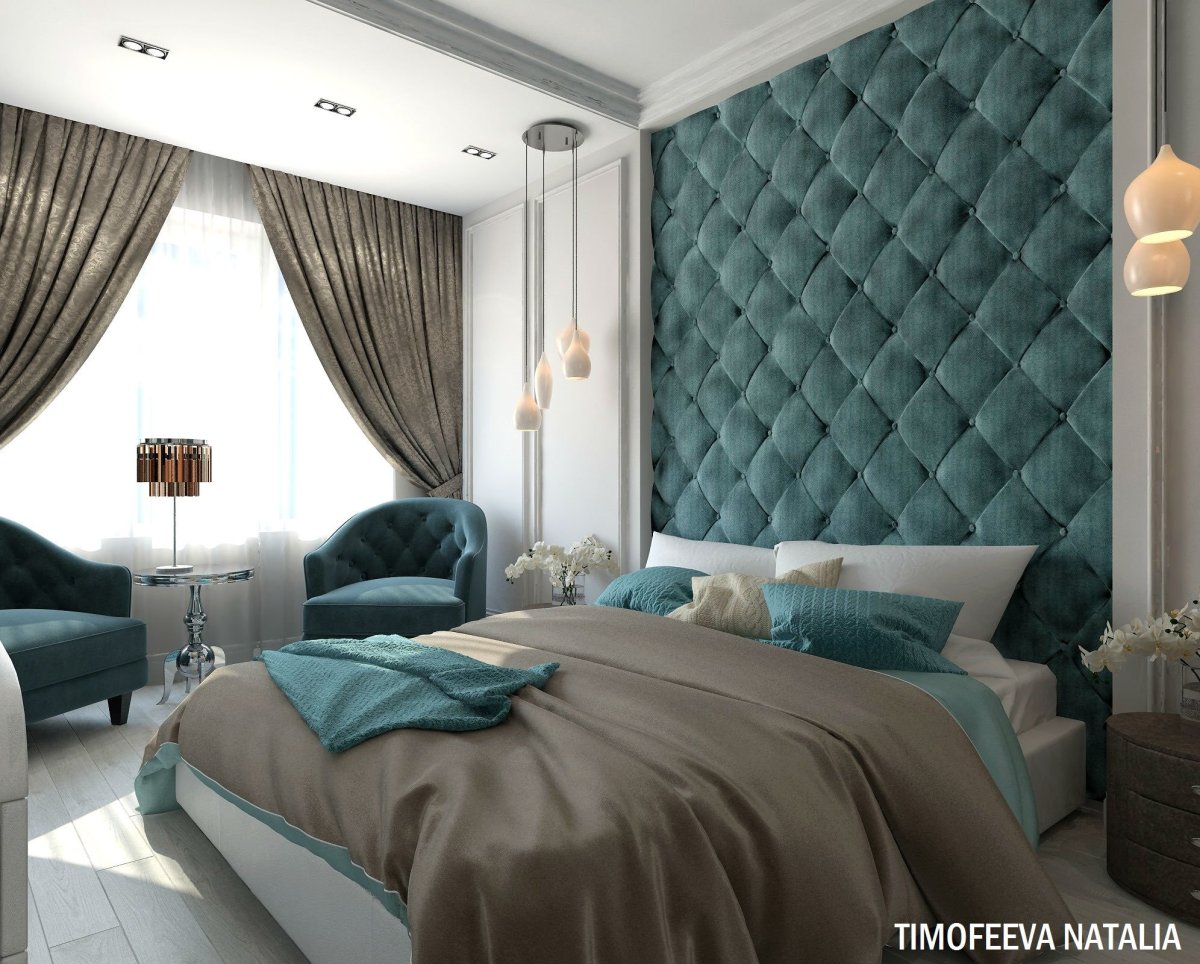 Стеновые панели мягкие Изумрудные