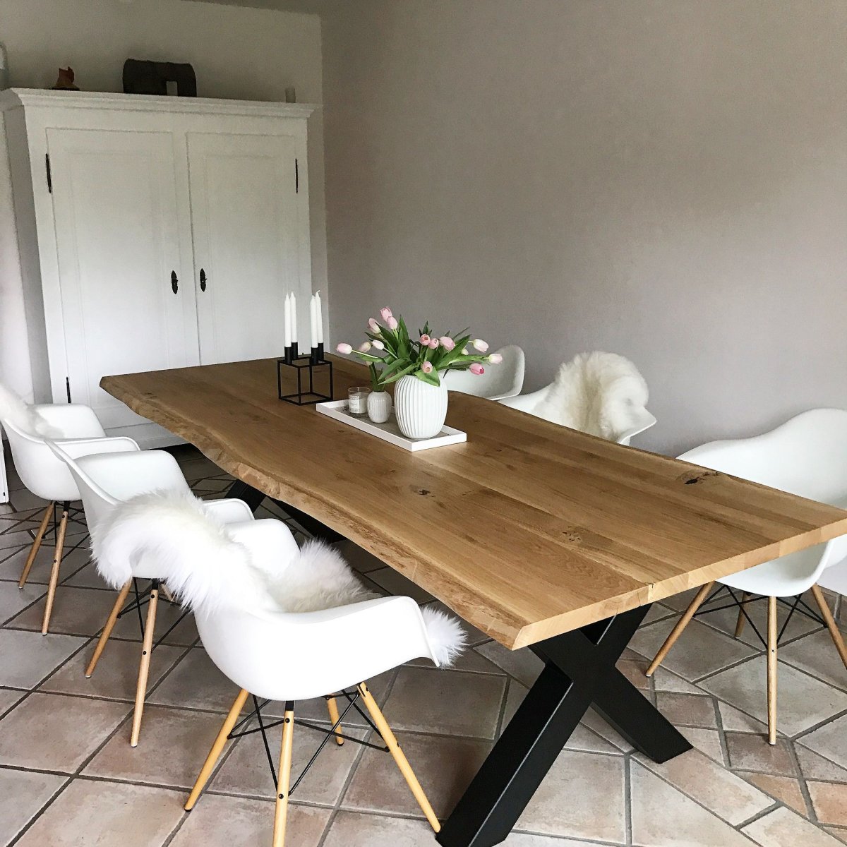 Стол лофт из слэба