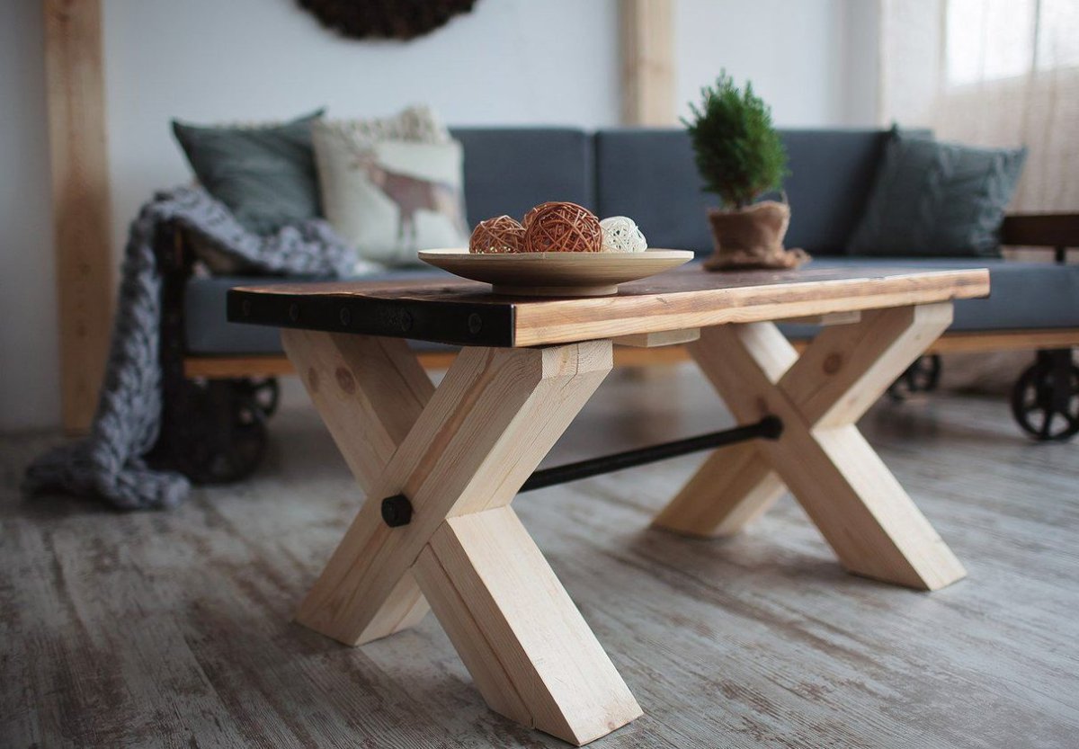 Стол журнальный "стиль-1 лофт"