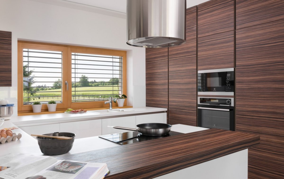 Кухонный модуль цвет Макассар