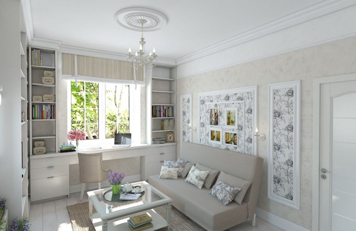 Гостиная 12 кв в стиле Прованс