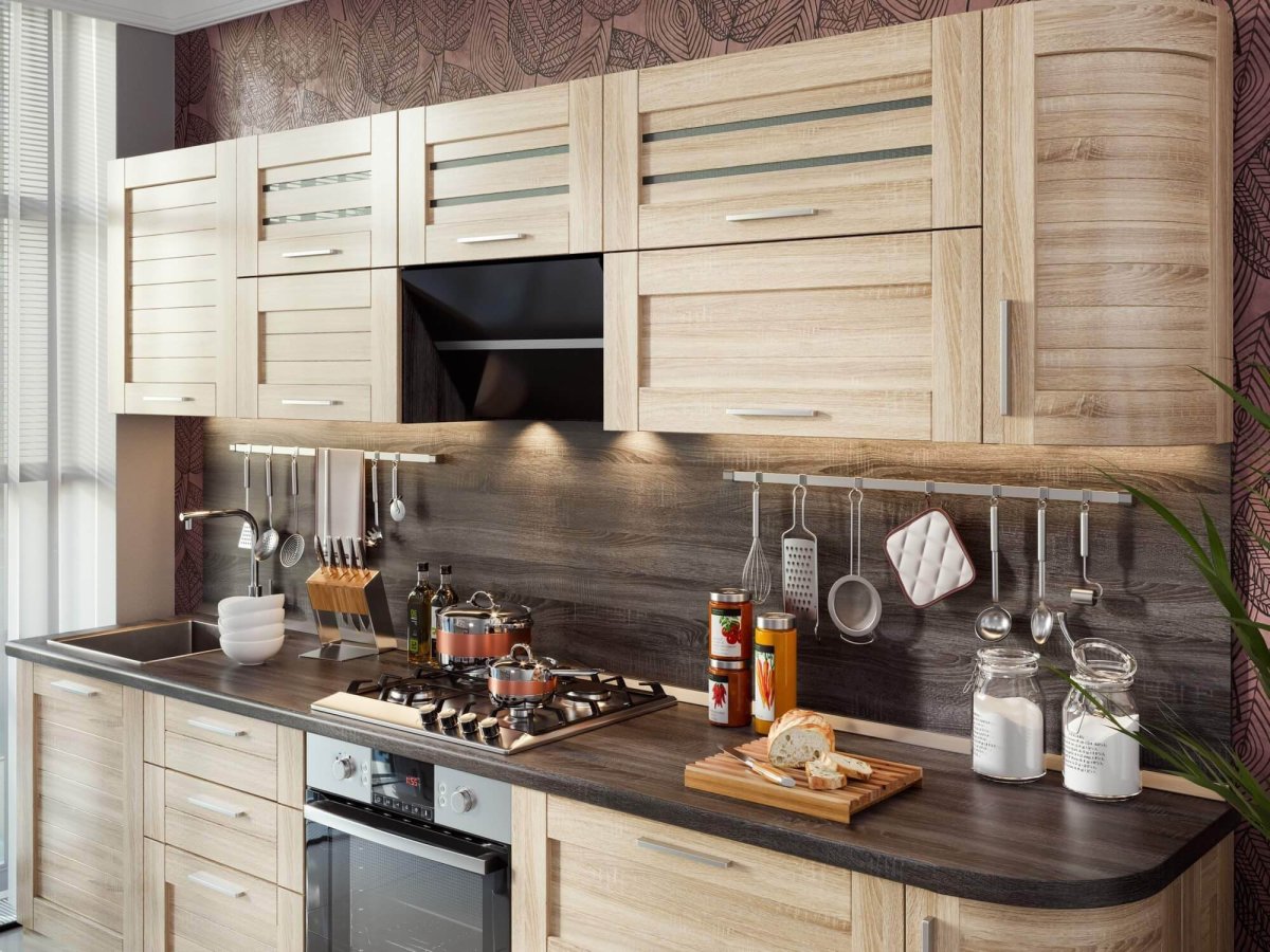 Кухня Анастасия сонома эйч светлая