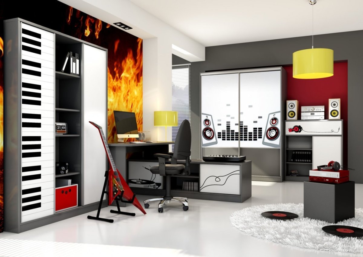 Комната музыканта подростка