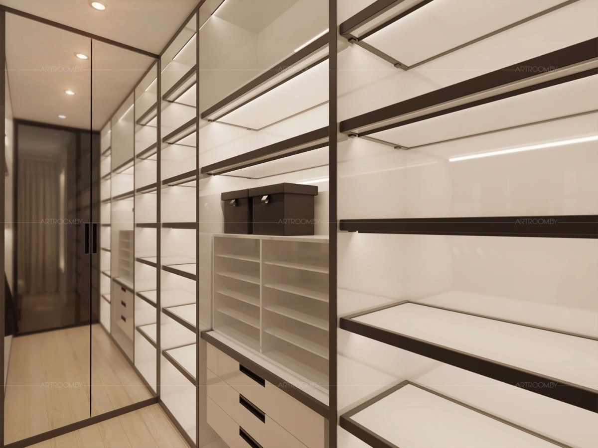 Гардероб с подсветкой