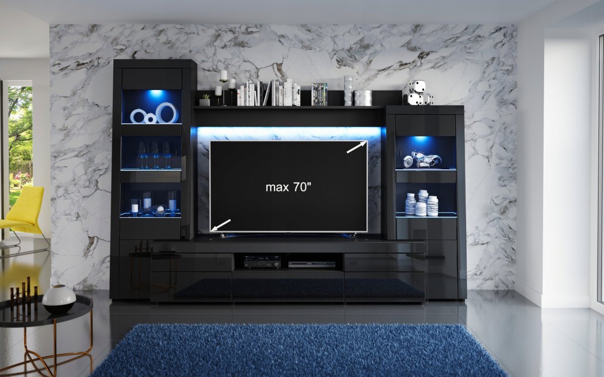 Стенка Модерн - эффект 3d - комплект с led 16к