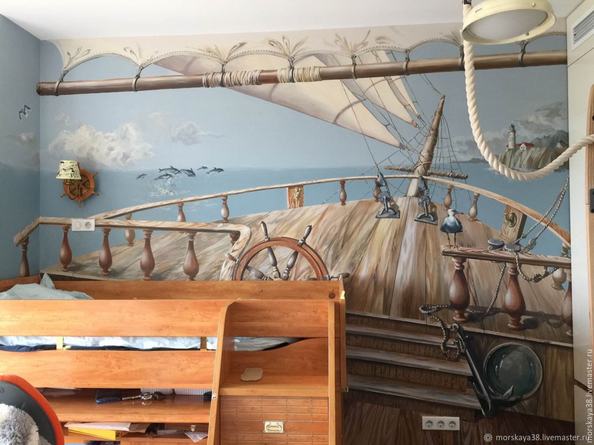 Комната в стиле пиратского корабля