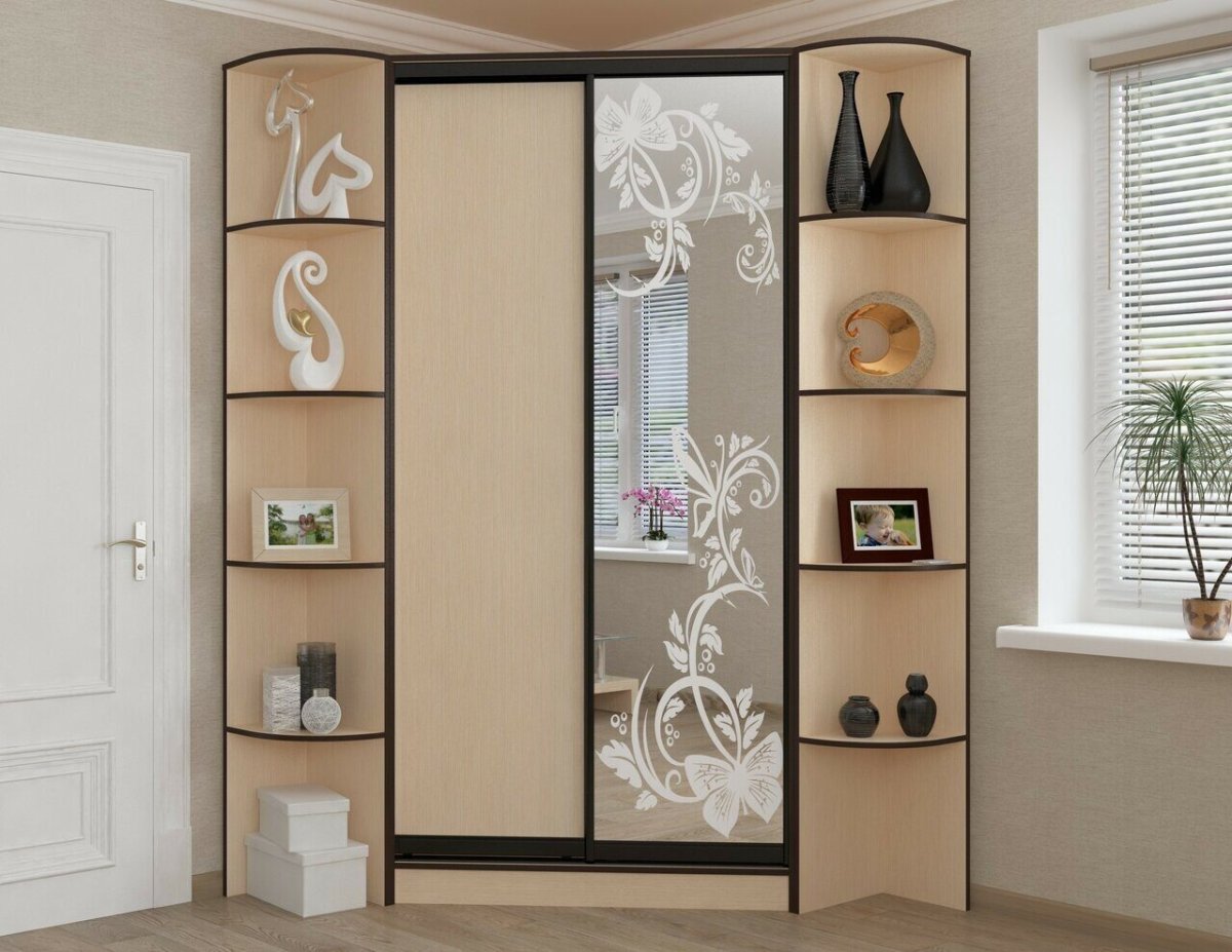 Угловой шкаф купе 1200х1200