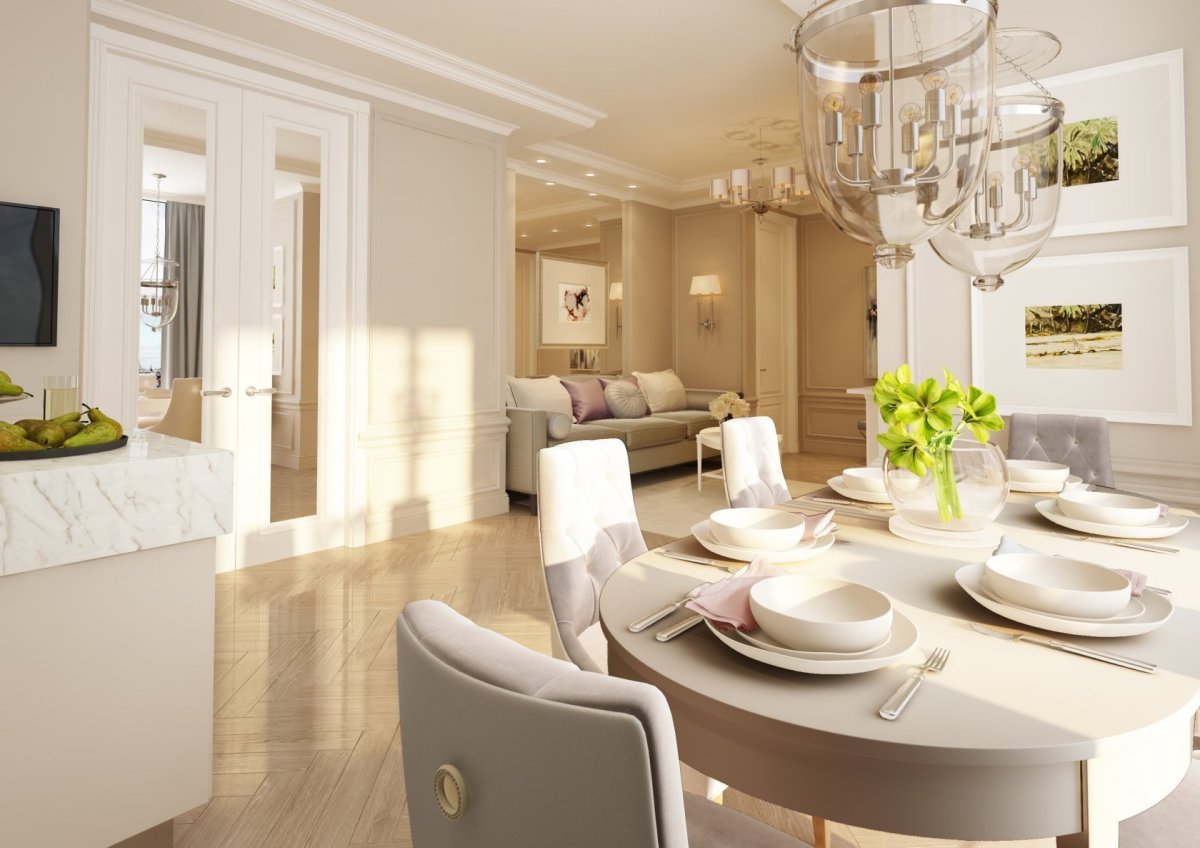 Светлый интерьер квартиры