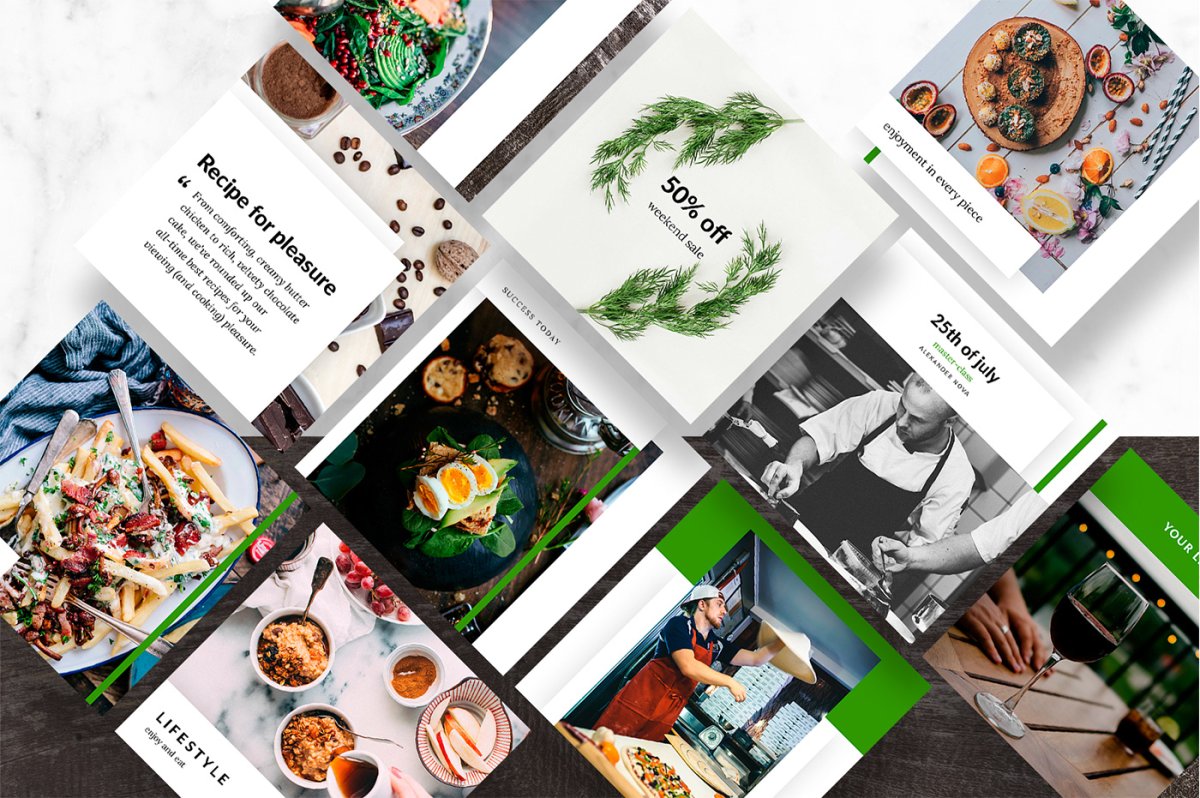 Макеты для ресторана для инстаграмма