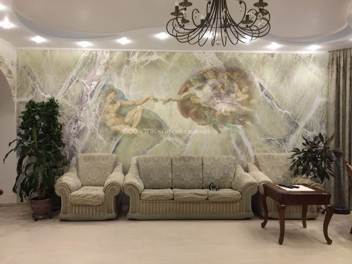 Фрески на гибком Камне в интерьере
