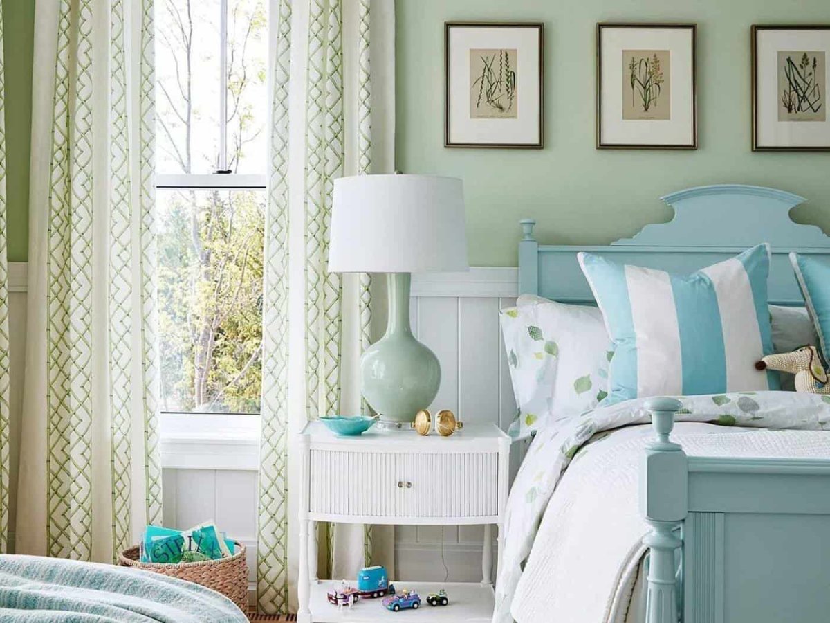 Гостиные в зелено голубом цвете Сара Ричардсон