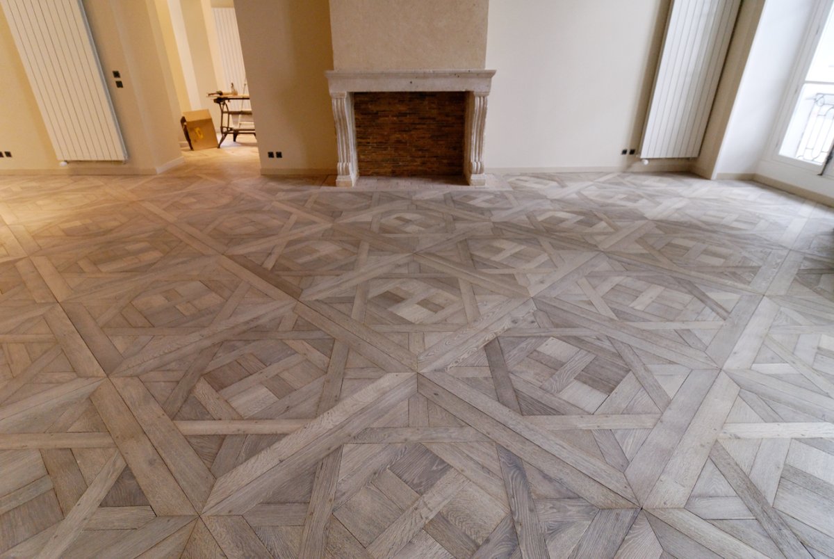 Мозаичный паркет в интерьере