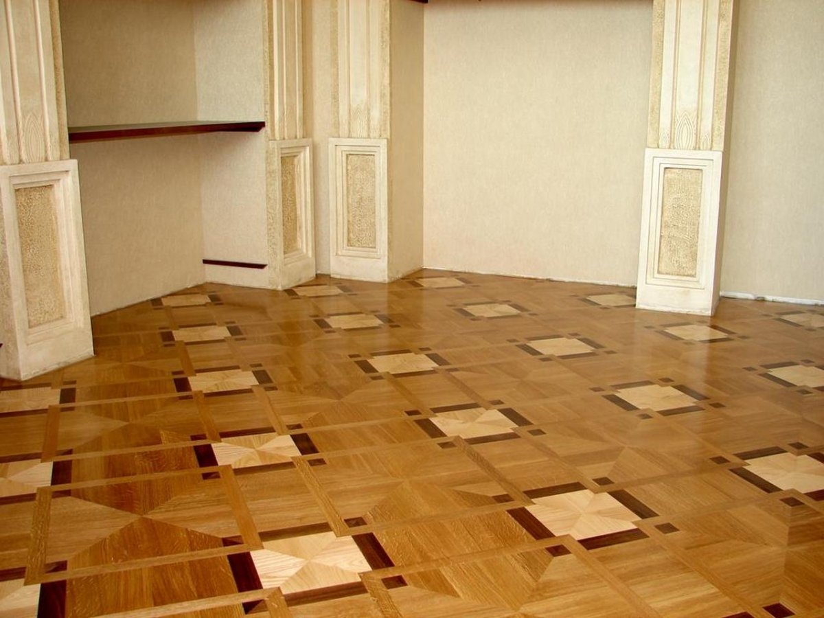 Пол из щитового паркета