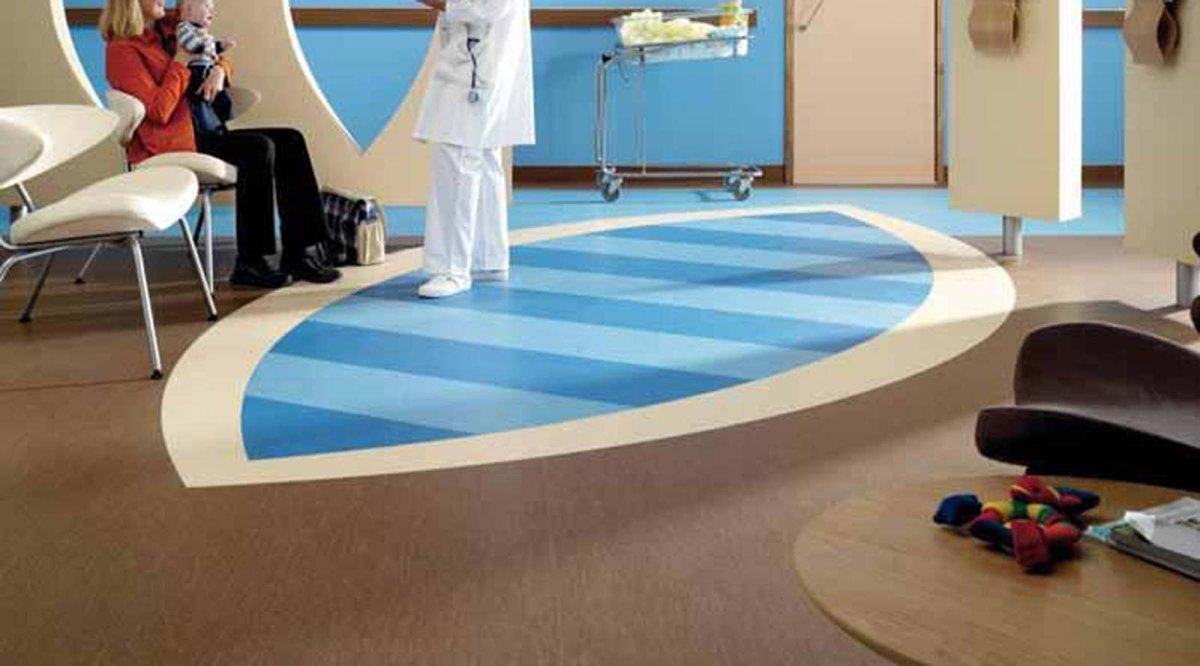 Плиточный линолеум для медицинских учреждений