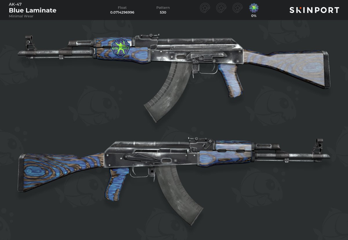 Blue Laminate AK 47