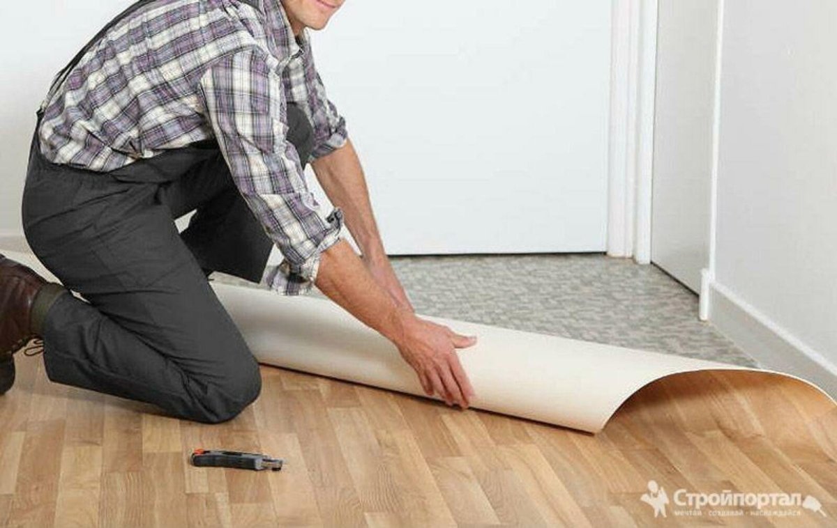 Демонтаж линолеума