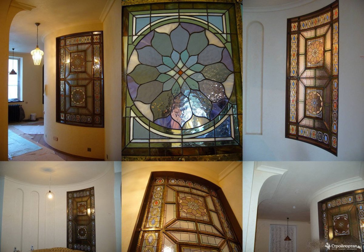 Витраж в квартире современный