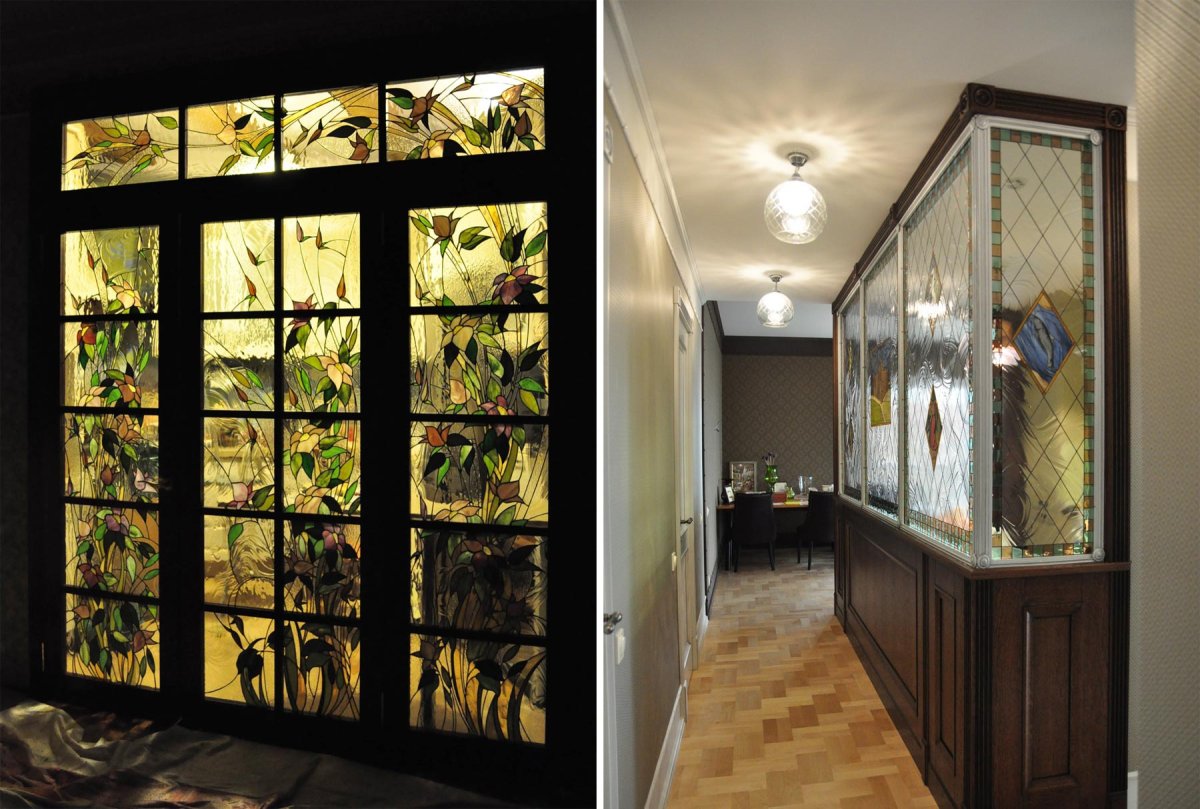Витражи в интерьере