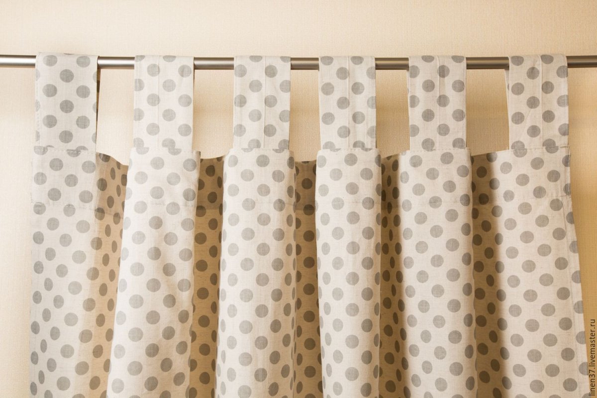 Шторы на петлях из ткани