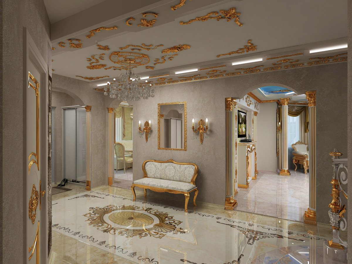 Наливные полы в классическом стиле