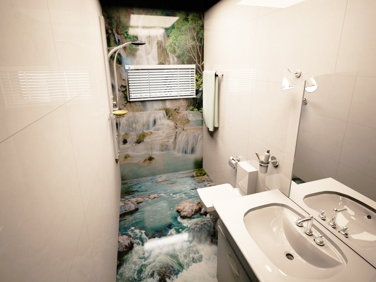 3д пол в туалете шахта