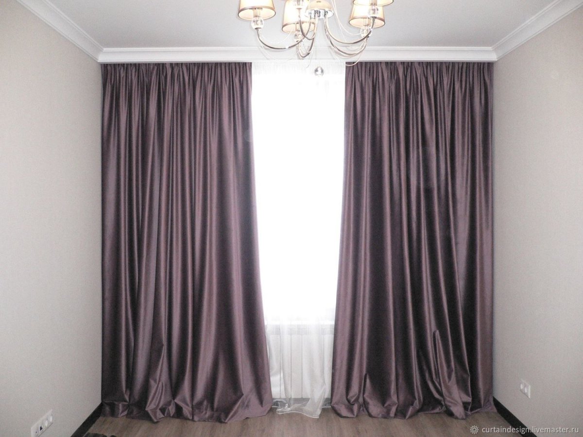 Двойные велюровые шторы