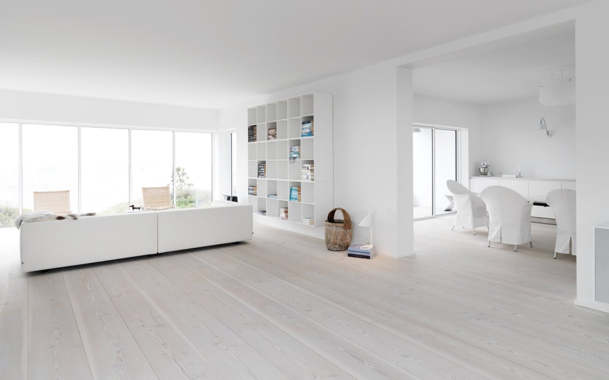 Белый ламинат в интерьере