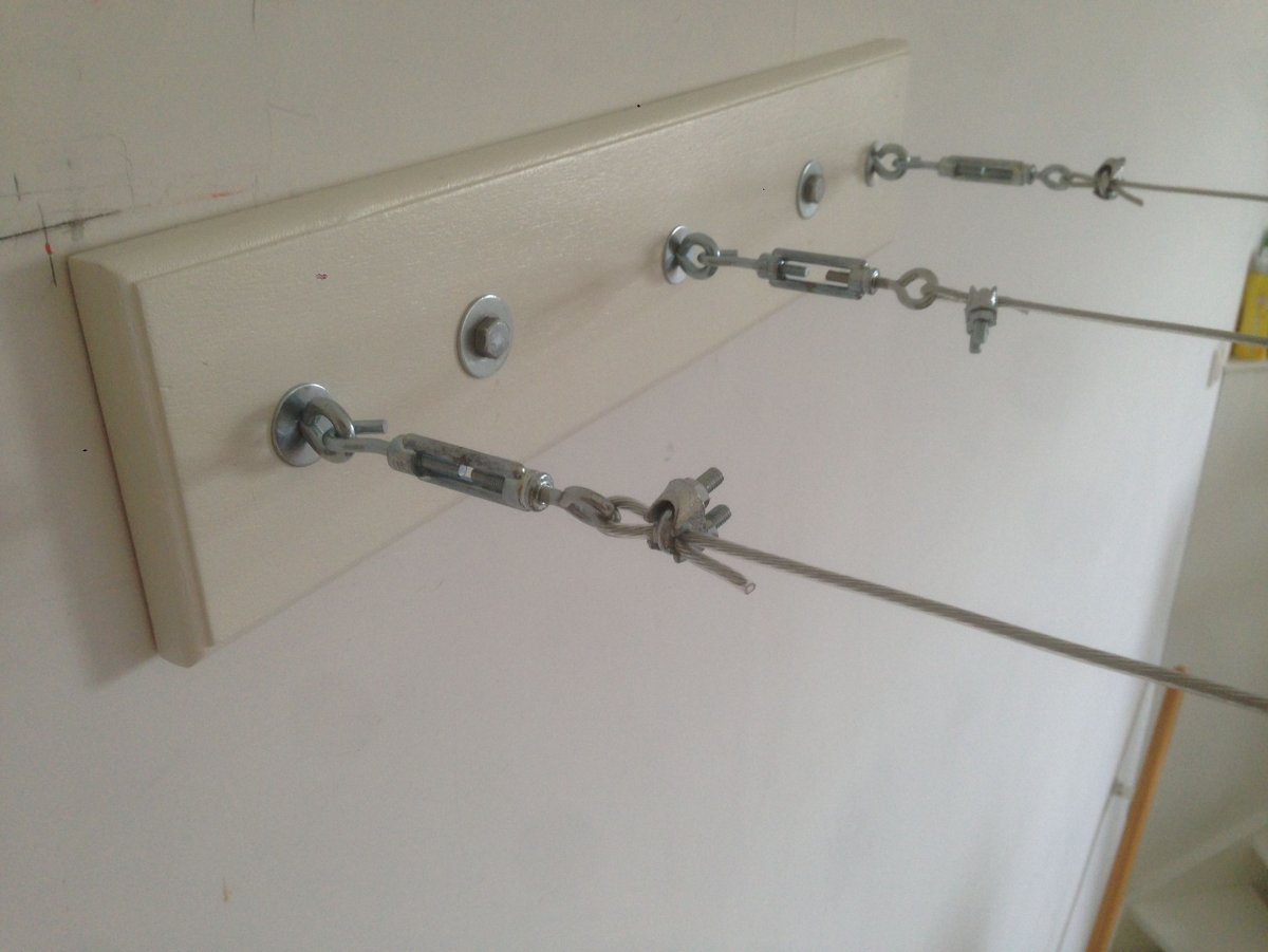 Крепеж для натягивания бельевой веревки