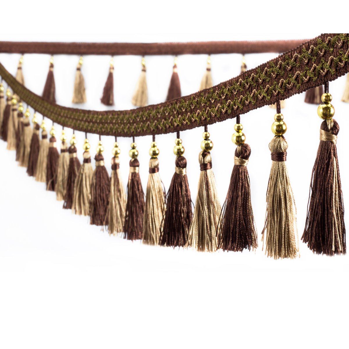 Бахрома для штор с бусинами