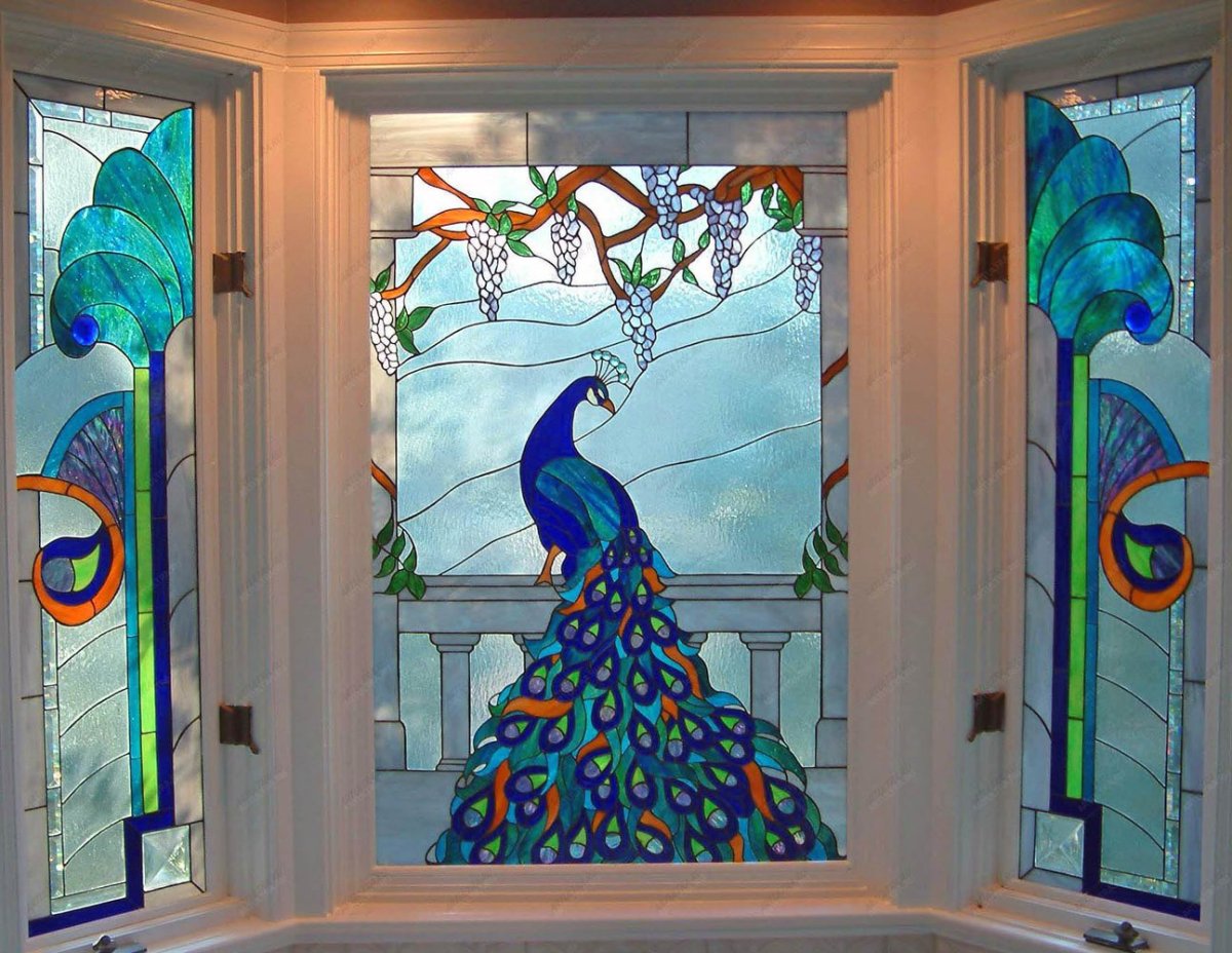 Фьюзинг витраж в интерьере