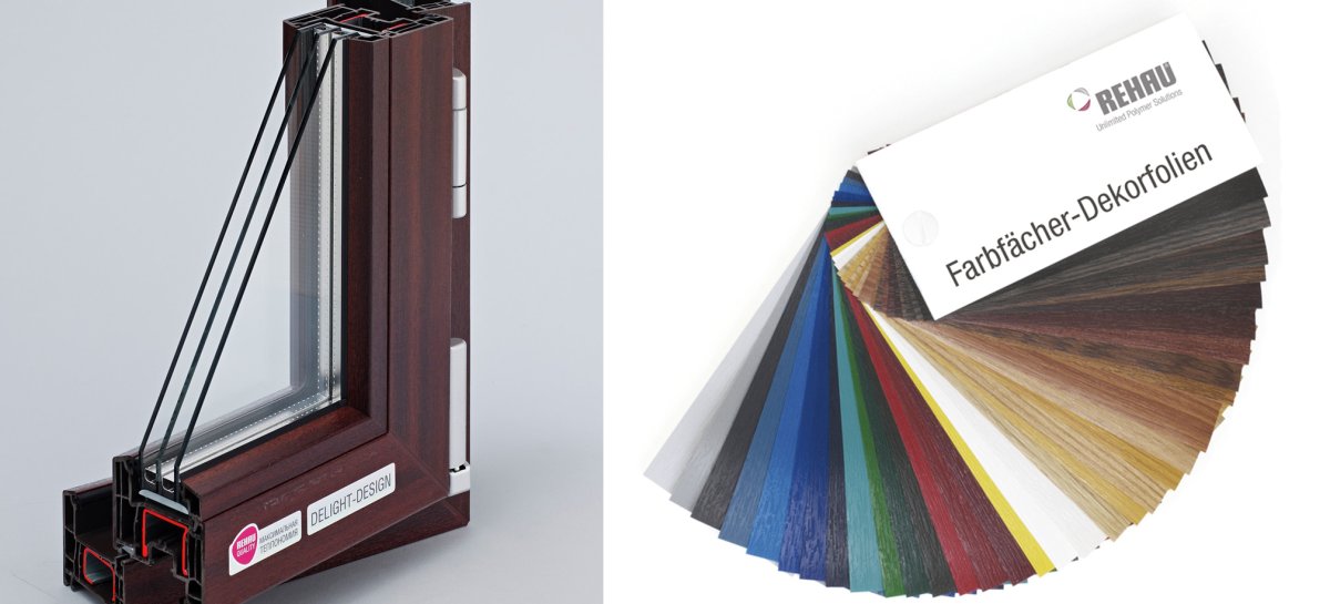 Ламинация окон Рехау