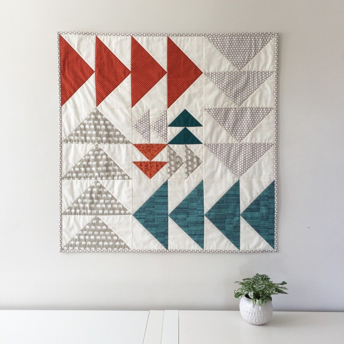 Modern kvilt end Patchwork
