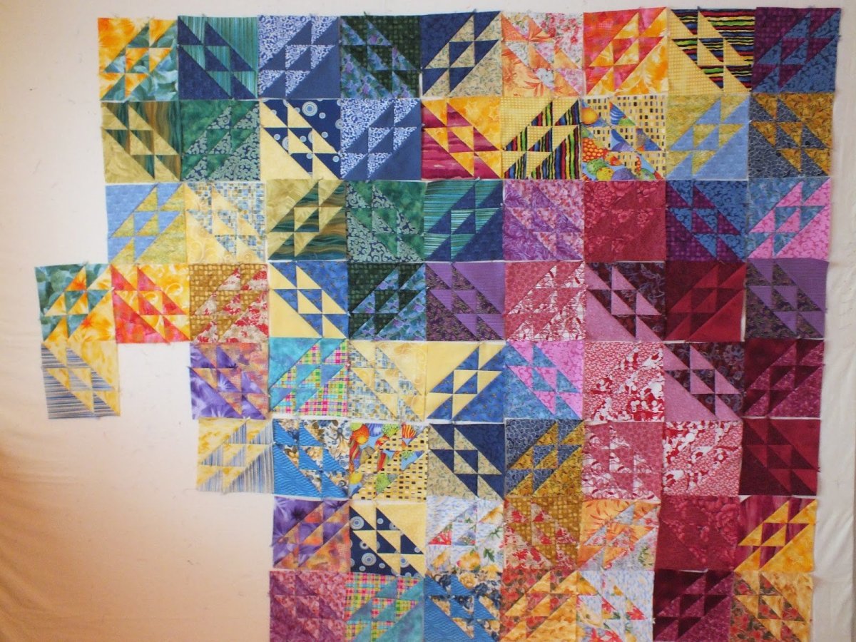 Мерцающие треугольники пэчворк