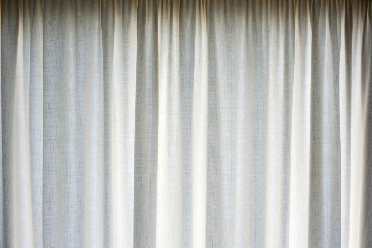 Ткань для штор белая