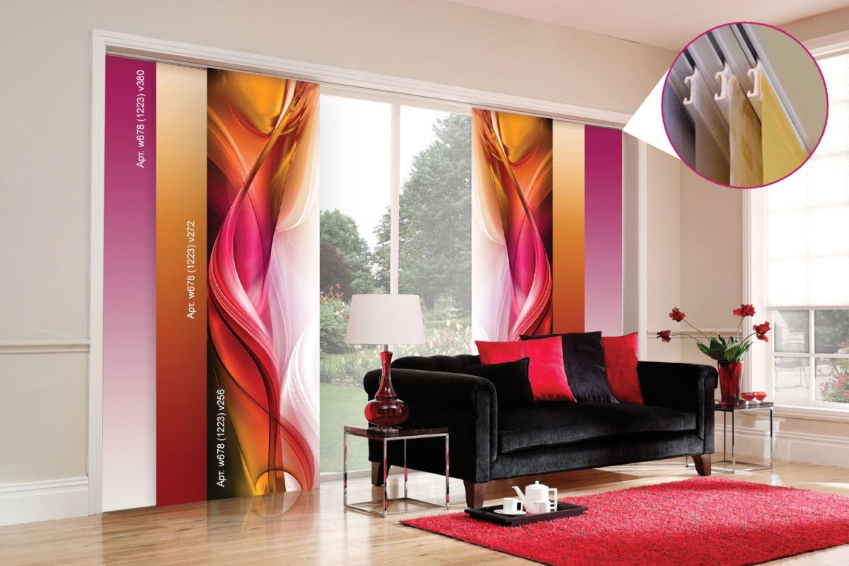 Японские шторы из рулонной ткани