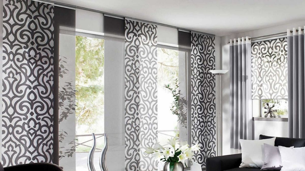 Японские шторы в гостиную