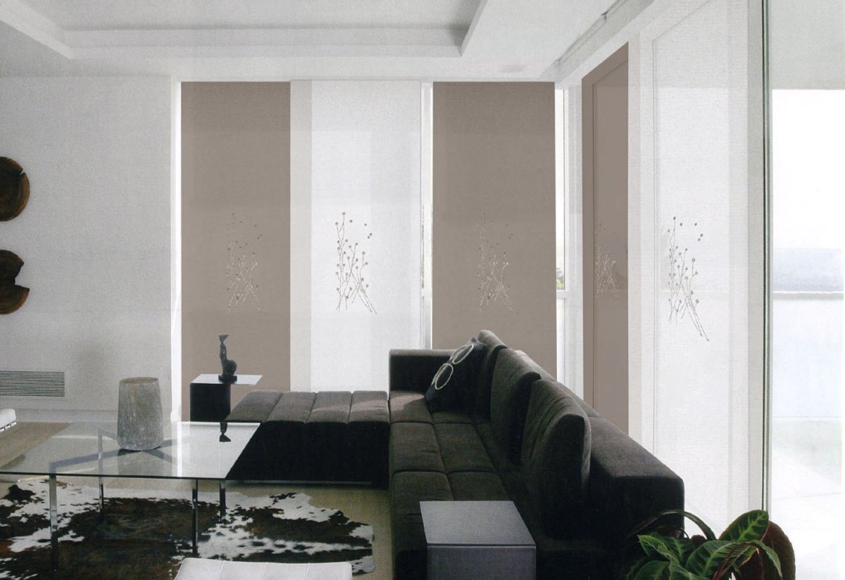 Японские шторы в офисе фото